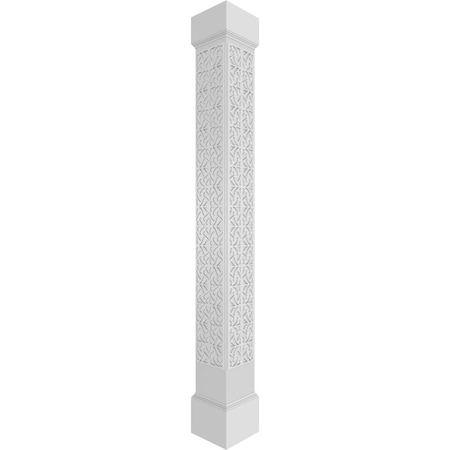 Craftsman Classic Square Non-Tapered Paisley Fretwork Column W/ Mission Capital & Mission Base